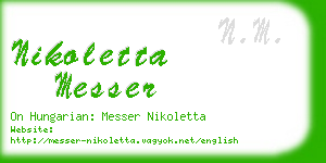 nikoletta messer business card
